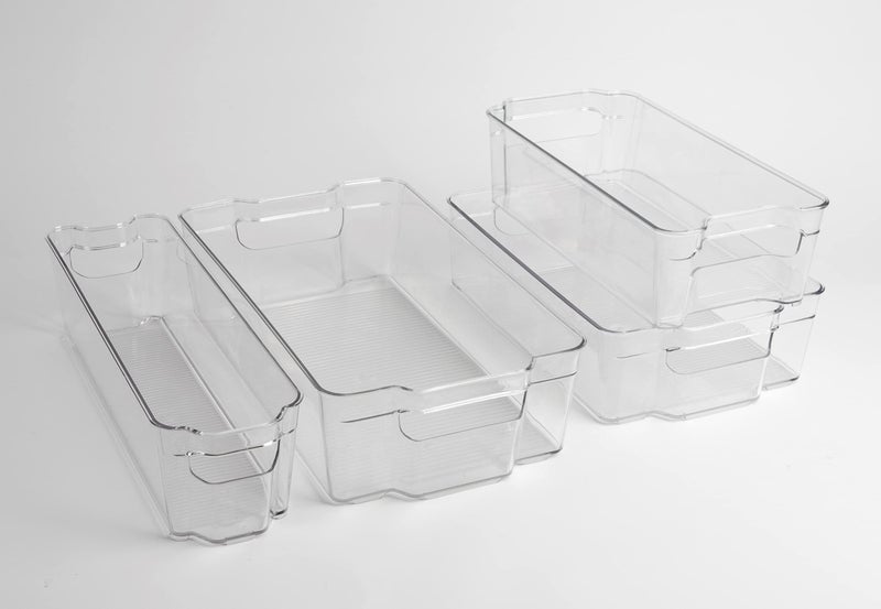Dial Industries, Inc.Fridge, Kitchen Pantry Stackable Organizer Bins, Set of 4, Assorted Sizes - Image 4